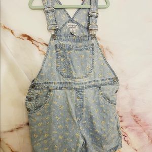 Vintage Denim floral Overalls